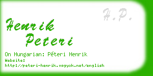 henrik peteri business card